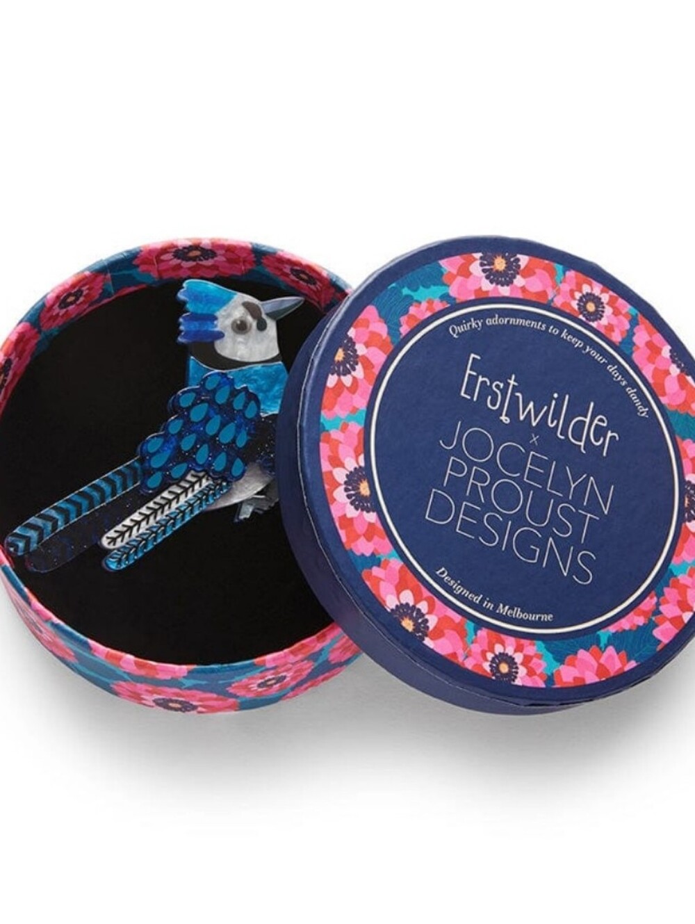 Erstwilder Jocelyn Proust Designs Blue Bird Brooch Bolt from the Blue